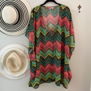ella moss isla chevron caftan coverup